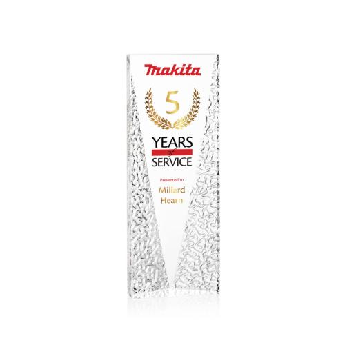 Corporate Awards - Crystal Awards - Navarro Full Color Obelisk Crystal Award