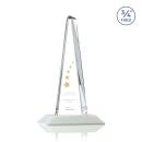 Majestic Tower White Pyramid Crystal Award