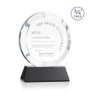 Gibralter Black on Newhaven Base Circle Crystal Award