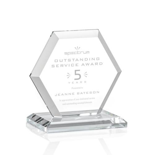 Corporate Awards - Crystal Awards - Barnett Clear Crystal Award