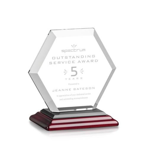 Corporate Awards - Crystal Awards - Barnett Rosewood Crystal Award