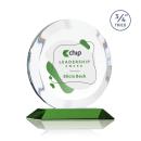 Gibralter Full Color Green Crystal Award
