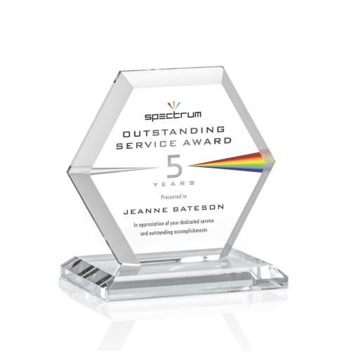 Corporate Awards - Crystal Awards - Barnett Full Color Clear Crystal Award