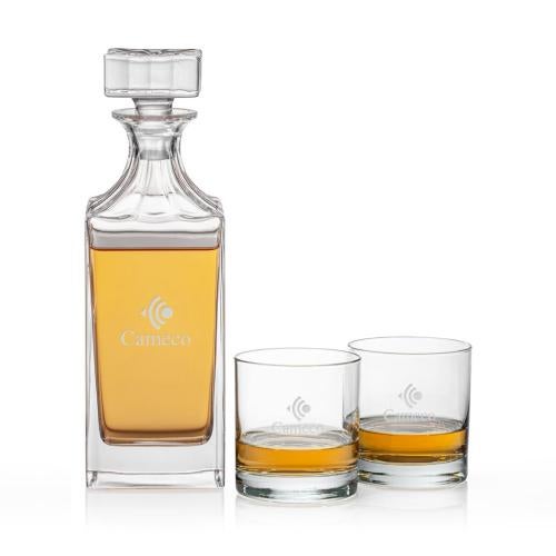 Corporate Recognition Gifts - Etched Barware - Aristocrat Decanter Set
