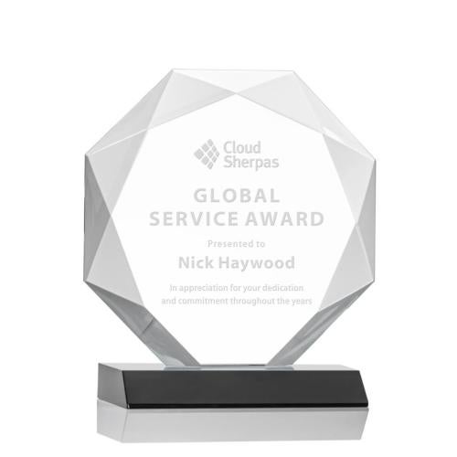 Corporate Awards - Crystal Awards - Kitchener Black  Crystal Award