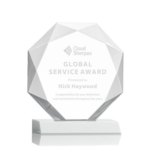 Corporate Awards - Crystal Awards - Kitchener White Crystal Award