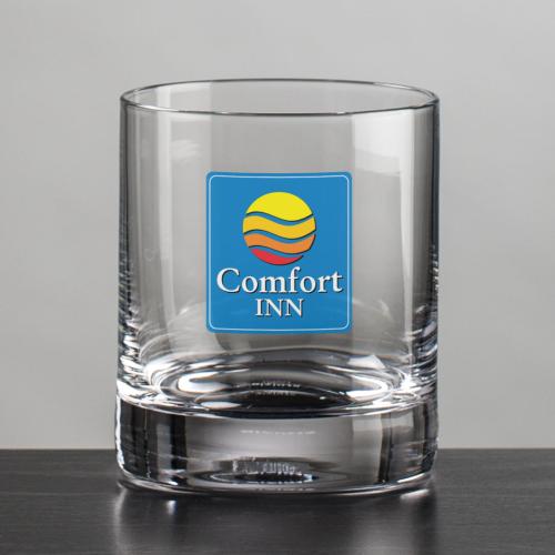Corporate Recognition Gifts - Etched Barware - Dresden OTR/DOF - Full Color