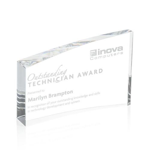Corporate Awards - Crystal Awards - Hayes Rectangle Crystal Award