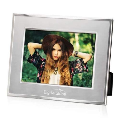 Corporate Recognition Gifts - Picture Frames - Grenada Frame - Silver/Silver