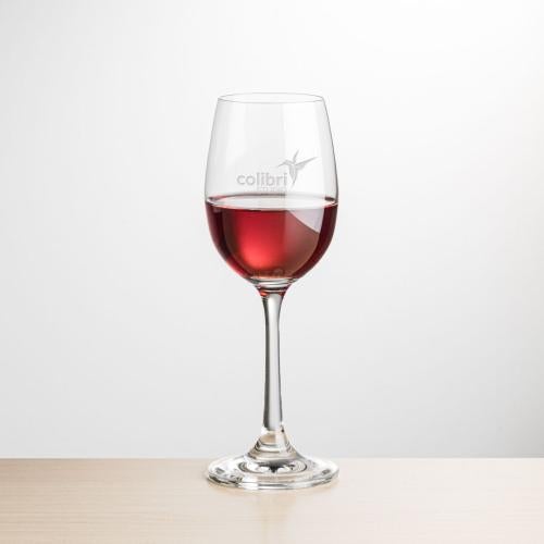 Corporate Recognition Gifts - Etched Barware - Wine Glasses - Burlington Wine - Deep Etch