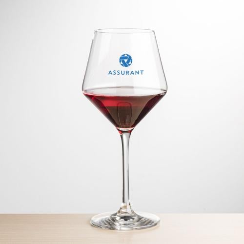 Corporate Recognition Gifts - Etched Barware - Wine Glasses - Tucson Burgundy Wine - Imprinted