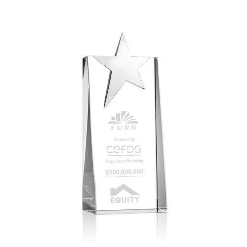 Corporate Awards - Crystal Awards - Fanshaw Silver Star Crystal Award