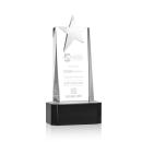 Fanshaw Silver Black on Base Star Crystal Award