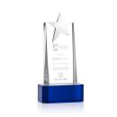 Fanshaw Silver Blue on Base Star Crystal Award