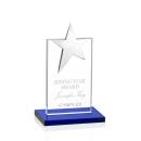 Bryanston Chrome Blue  Star Crystal Award