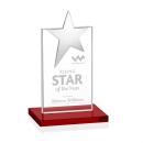 Bryanston Chrome Red Star Crystal Award