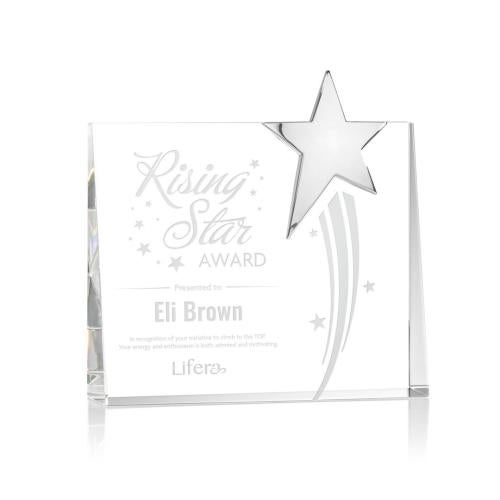Corporate Awards - Crystal Awards - Bradenton Chrome Star Crystal Award