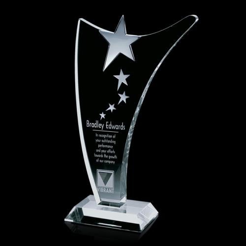 Corporate Awards - Crystal Awards - Atkinson Chrome Star Crystal Award