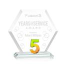 Riviera Anniversary Prismatic No 5 Number Crystal Award