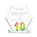 Riviera Anniversary Prismatic No 10 Number Crystal Award