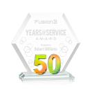 Riviera Anniversary Prismatic No 50 Number Crystal Award