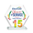 Riviera Anniversary Full Color Prismatic No 15 Number Crystal Award