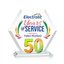 Riviera Anniversary Full Color Prismatic  No 50 Number Crystal Award