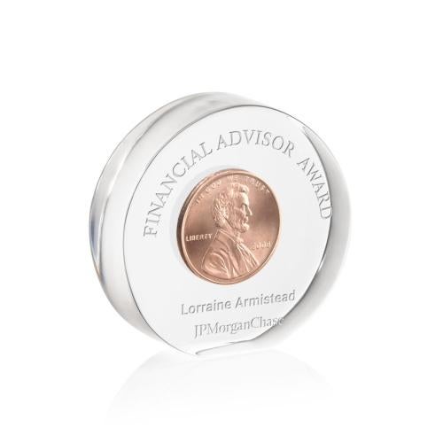 Custom Award Ideas - Custom Embedment Awards Gallery - Embedment Circle Acrylic Award