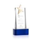 Fanshaw Gold Blue on Base Star Crystal Award
