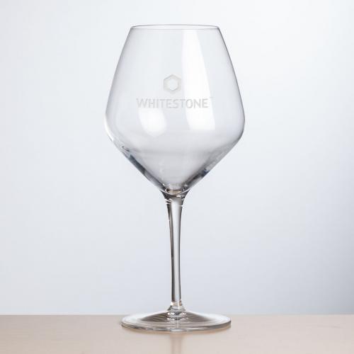 Corporate Gifts, Recognition Gifts and Desk Accessories - Etched Barware - Wine Glasses - Brunswick Burgundy Wine - Deep Etch 