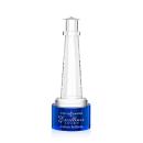 Lighthouse Blue on Marvel Base People Crystal Award
