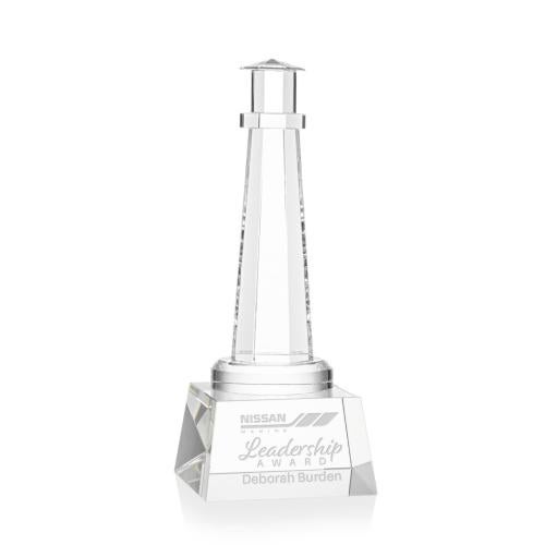 Corporate Awards - Crystal Awards - Lighthouse Clear on Robson Base People Crystal Award
