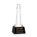 Lighthouse Black on Robson Base People Crystal Award