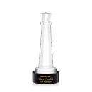 Lighthouse Black on Stanrich Base People Crystal Award