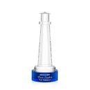 Lighthouse Blue on Stanrich Base People Crystal Award