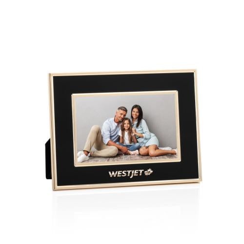 Corporate Recognition Gifts - Picture Frames - Grenada Frame - Black/Rose Gold