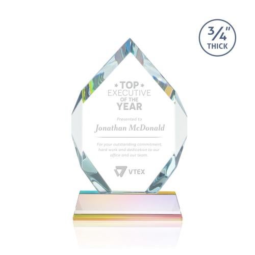 Corporate Awards - Crystal Awards - Royal Diamond Prismatic on Newhaven Crystal Award
