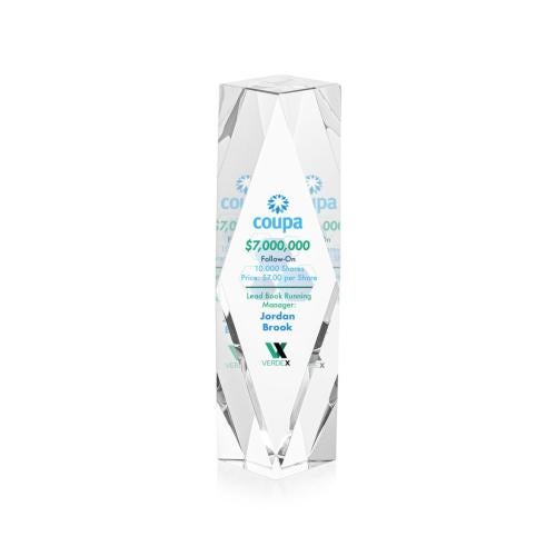 Corporate Awards - Crystal Awards - Toscana Full Color Obelisk Crystal Award