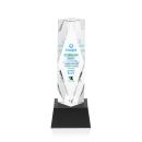 Toscana Full Color Black on Base Obelisk Crystal Award