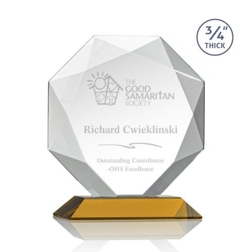 Corporate Awards - Crystal Awards - Bradford Amber Crystal Award