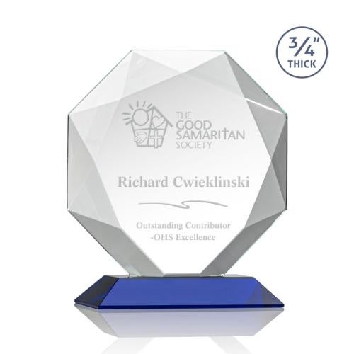 Corporate Awards - Crystal Awards - Bradford Blue Crystal Award