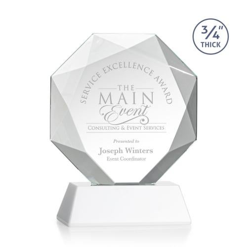 Corporate Awards - Crystal Awards - Bradford White on Newhaven Base Crystal Award