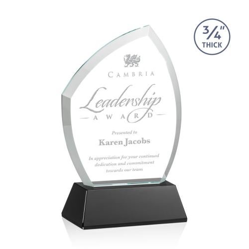 Corporate Awards - Crystal Awards - Daltry Black on Newhaven Base Abstract / Misc Crystal Award