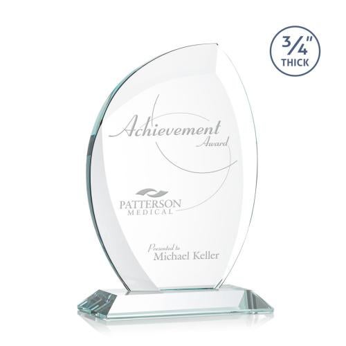 Corporate Awards - Crystal Awards - Wichita Clear Flame Crystal Award