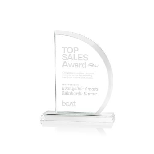 Corporate Awards - Crystal Awards - Truscott Sail Crystal Award