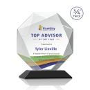 Bradford Full Color Black Crystal Award