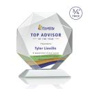 Bradford Full Color White Crystal Award