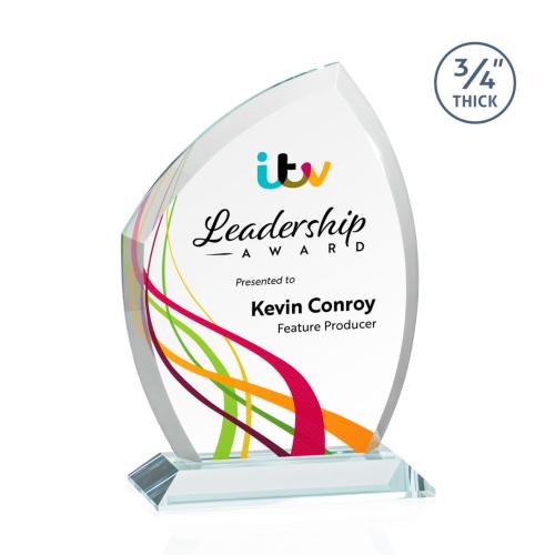 Corporate Awards - Crystal Awards - Daltry Full Color Starfire Abstract / Misc Crystal Award