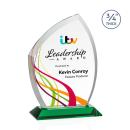 Daltry Full Color Green Abstract / Misc Crystal Award
