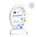 Wichita Full Color Clear on Newhaven Base Flame Crystal Award